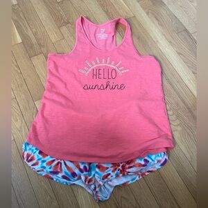 Women’s Short Sleeve Pajama Set Size Medium/Large